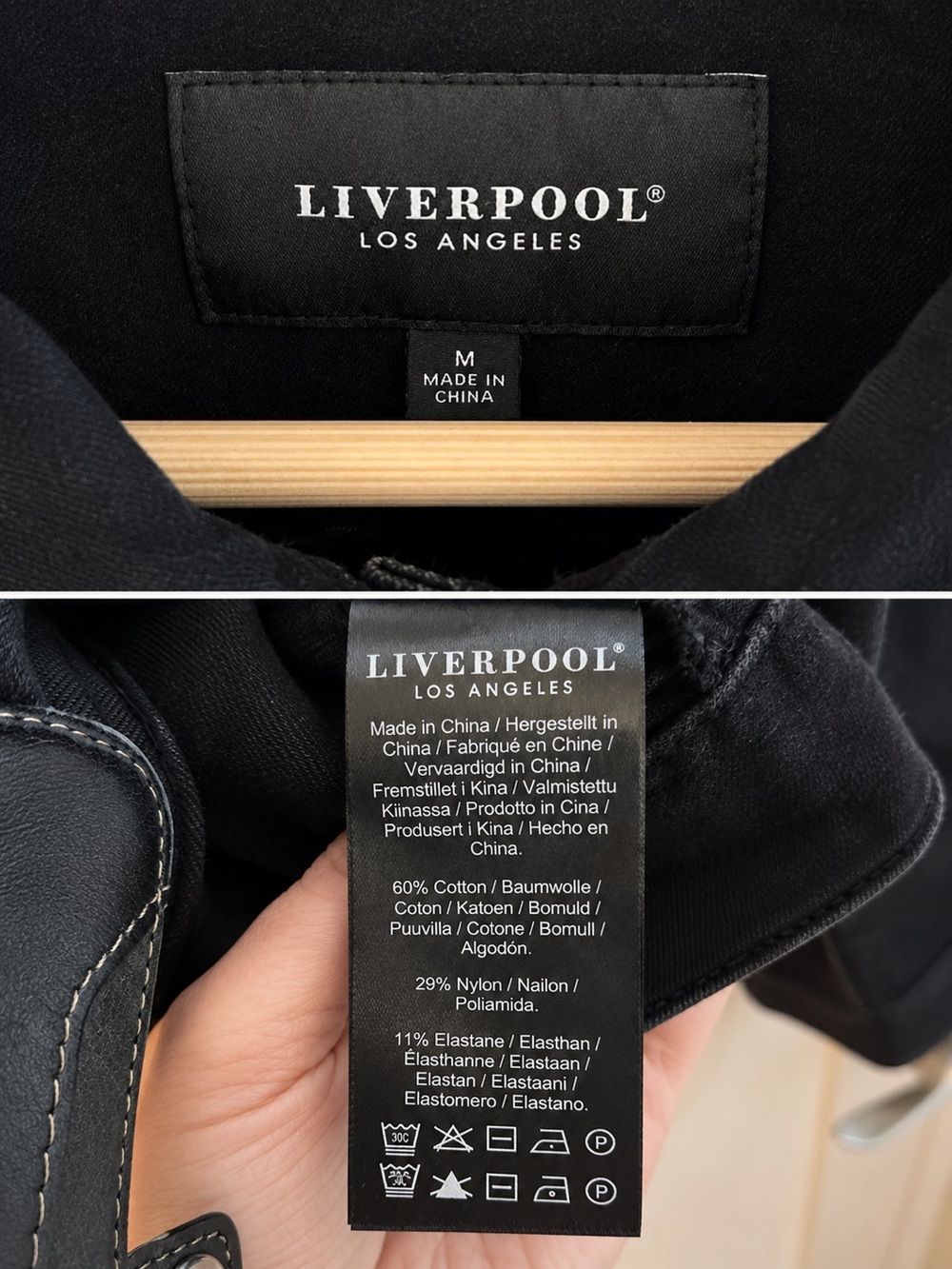 Liverpool Los Angeles Black Denim Jacket Medium - Picture 7 of 7
